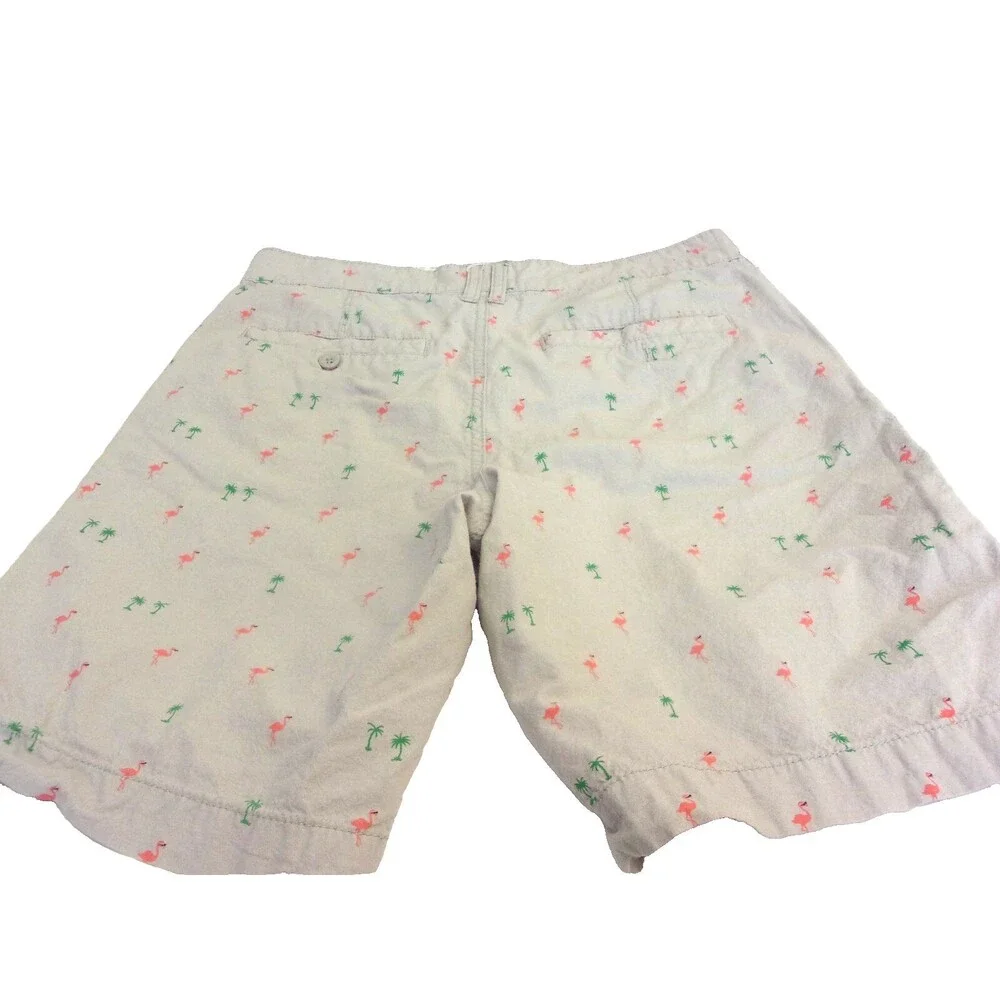 Retrofit Brand Mfg. Sz. 32 Pelicans w/ Sunglasses & Palm Trees Khaki Cotton